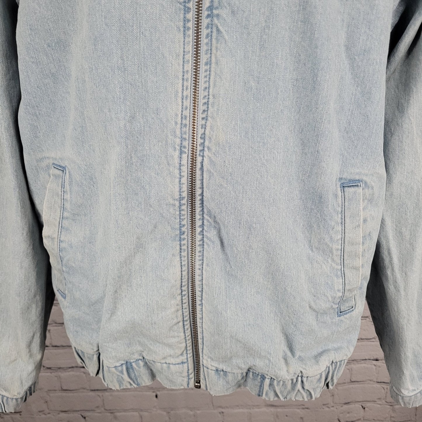Urban Outfitters Blue Denim Light Wash Full Zip Unlined Jacket Small S