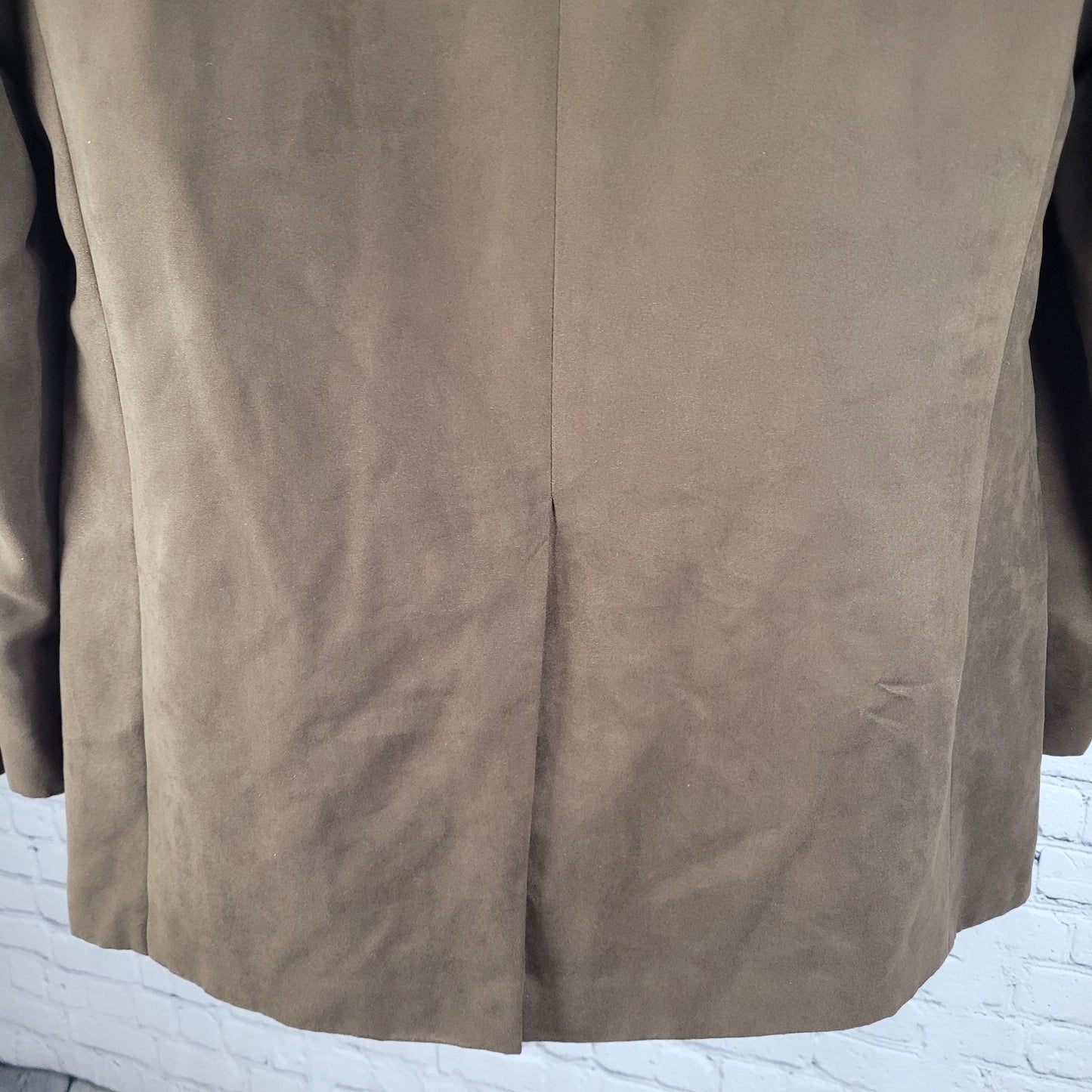 Chaps Ralph Lauren Brown Microfiber 2 Button Vented Notch Blazer Jacket Size 42