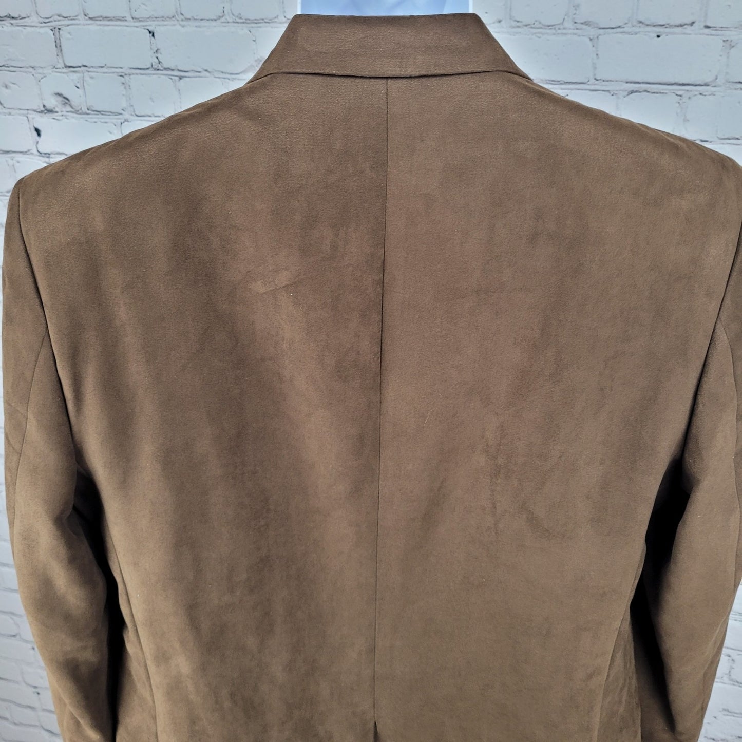 Chaps Ralph Lauren Brown Microfiber 2 Button Vented Notch Blazer Jacket Size 42