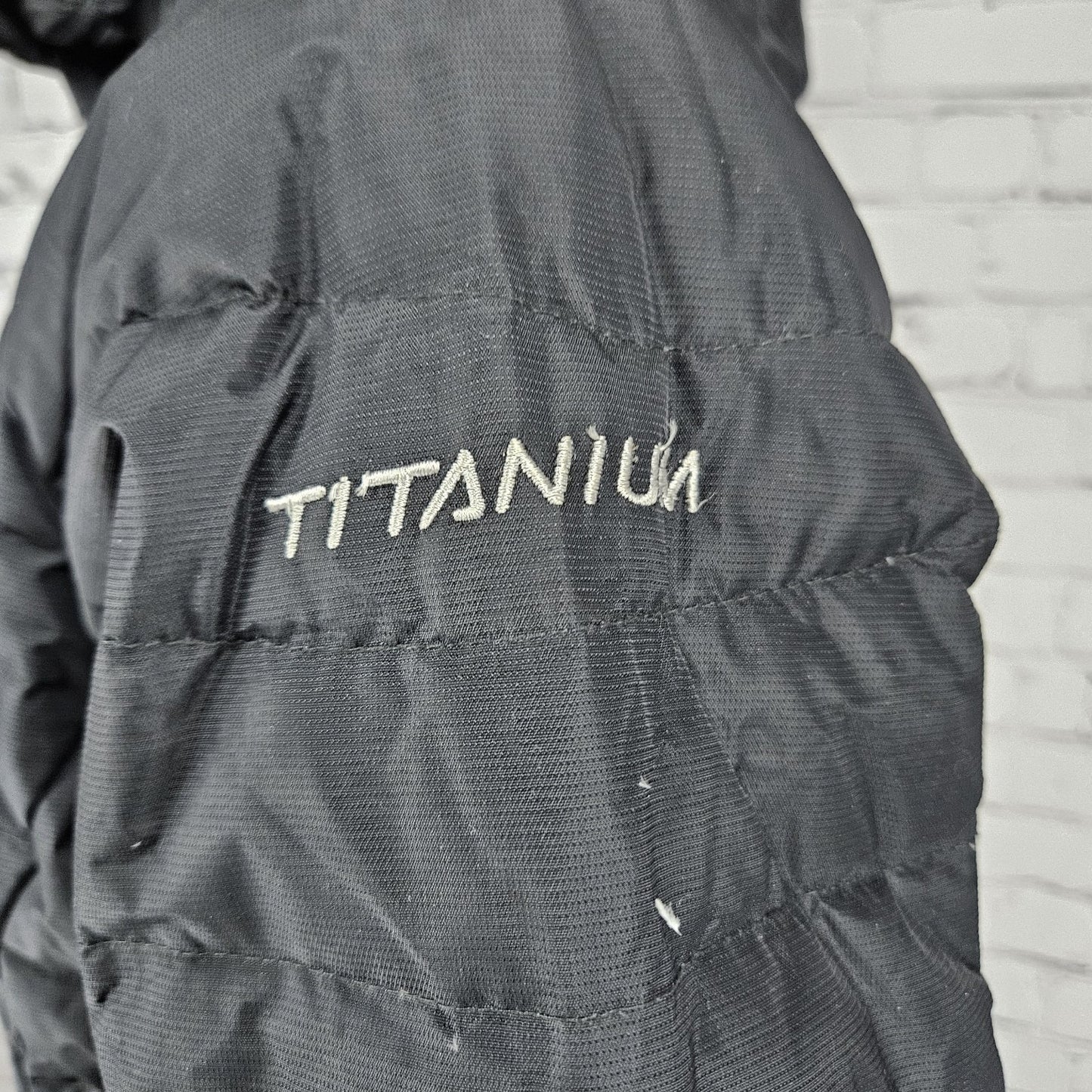 Columbia Black 550 Titanium Omni Tech Down Feather Waterproof Hood Parka Coat S