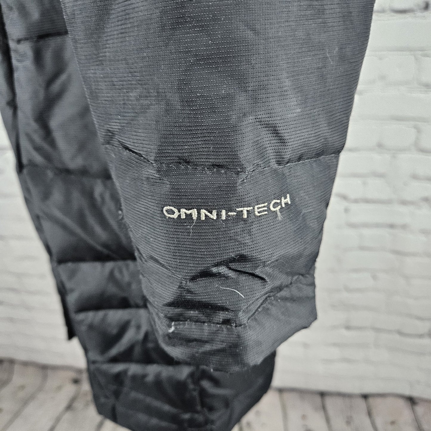 Columbia Black 550 Titanium Omni Tech Down Feather Waterproof Hood Parka Coat S