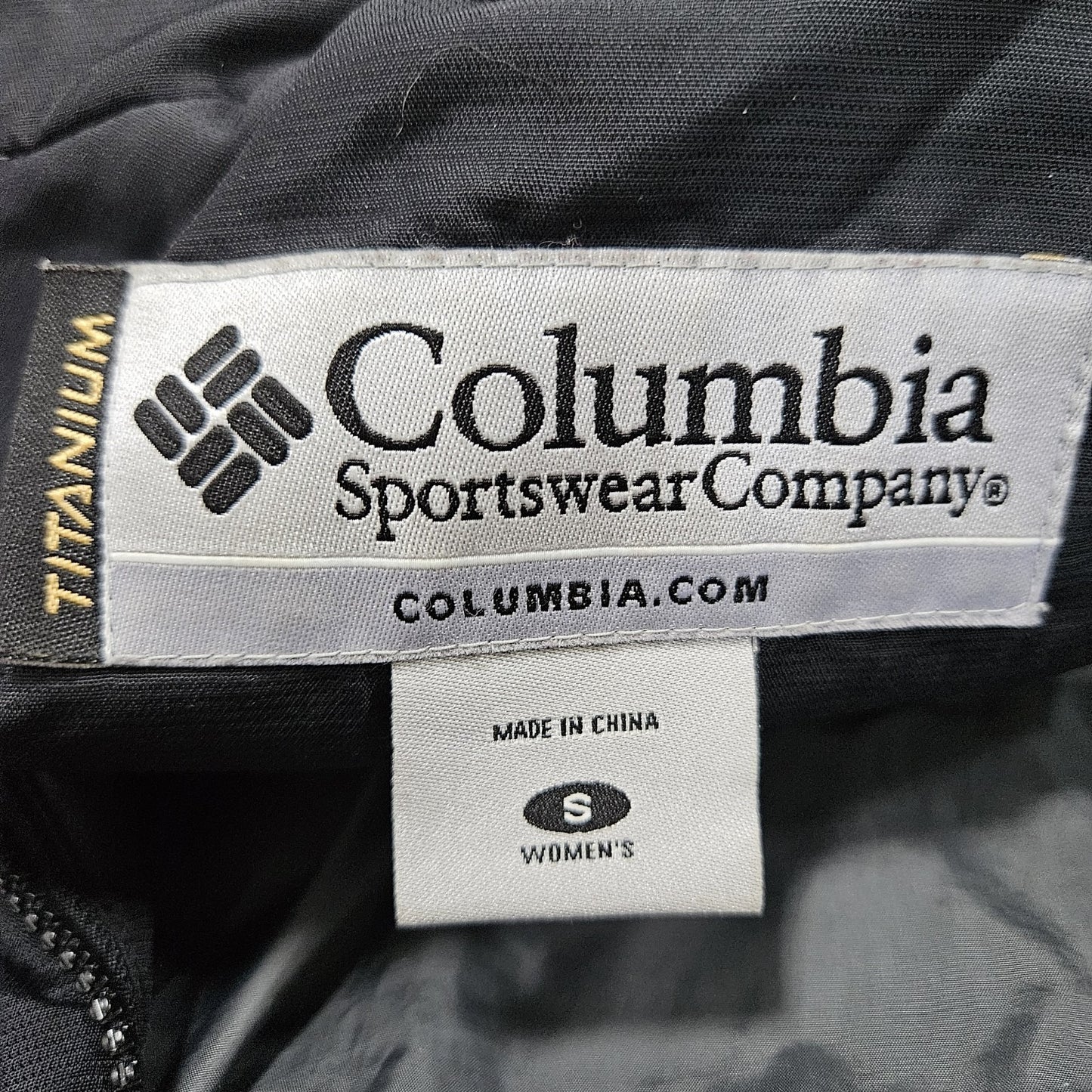 Columbia Black 550 Titanium Omni Tech Down Feather Waterproof Hood Parka Coat S