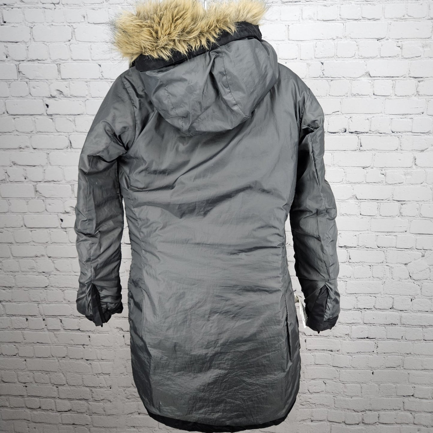 Columbia Black 550 Titanium Omni Tech Down Feather Waterproof Hood Parka Coat S