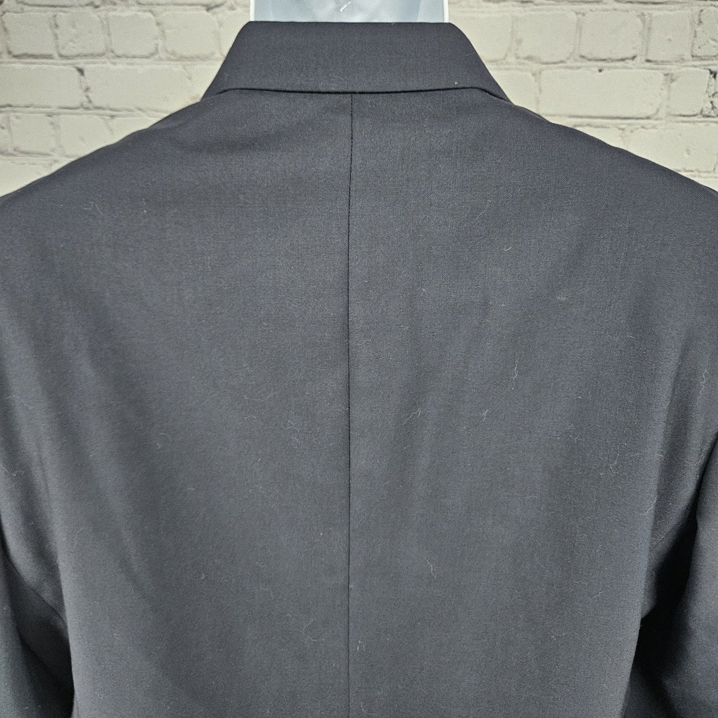 Oscar De La Renta Navy Wool Smart Blazer 2 Button Notch Ventless Sport Coat 46R