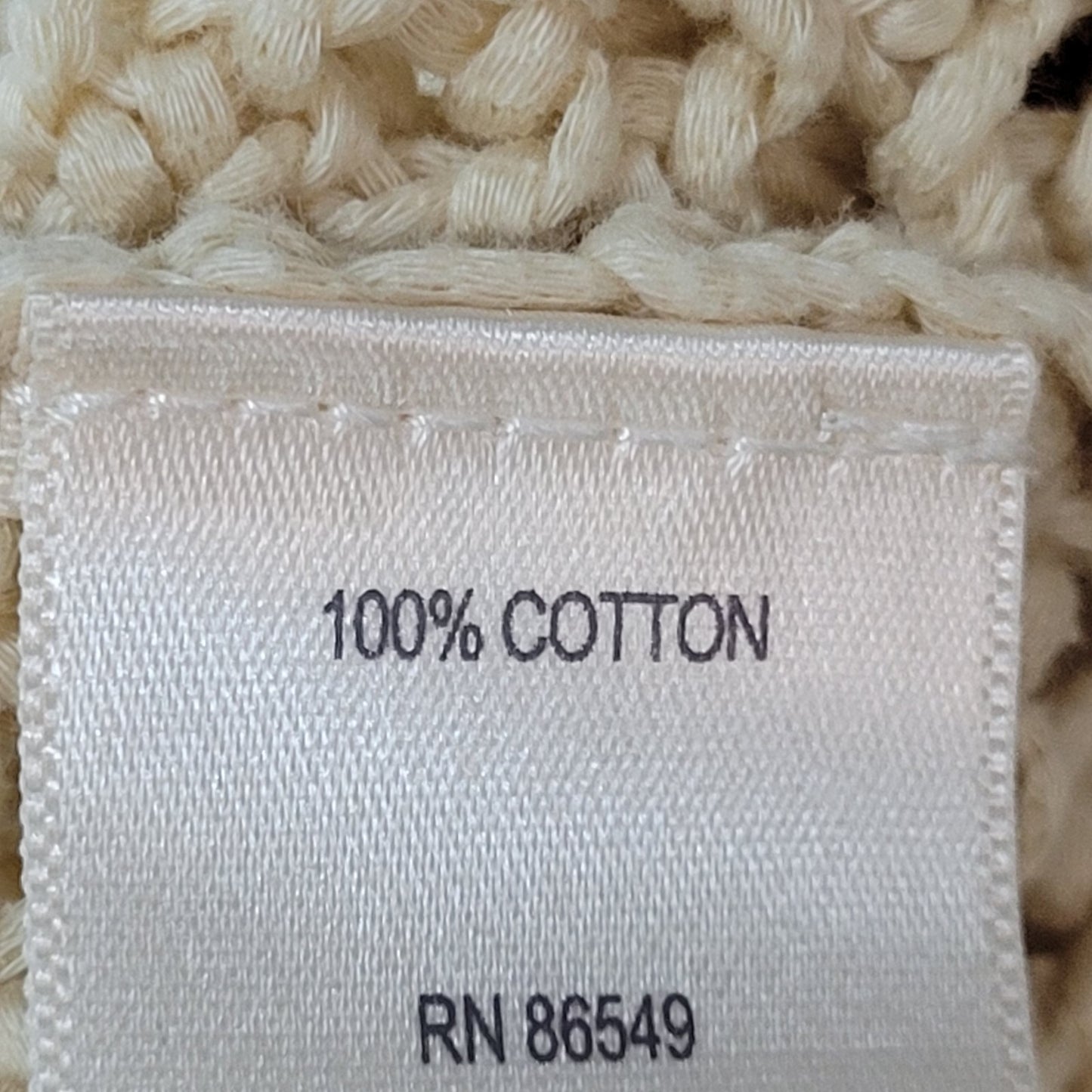 Tommy Bahama Denim Tan 100% Cotton Fishnet Beachy Sweater Dress Size Large L
