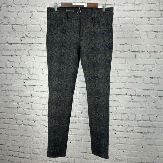 Kut From The Kloth Diana Skinny Blue Snake Print Mid Rise Jegging Size 8 (31X30)
