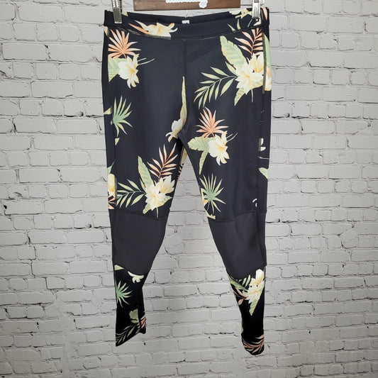 Billabong Black Wetsuit Recyclers Surf Capsule Floral Pants Large L (27x28)