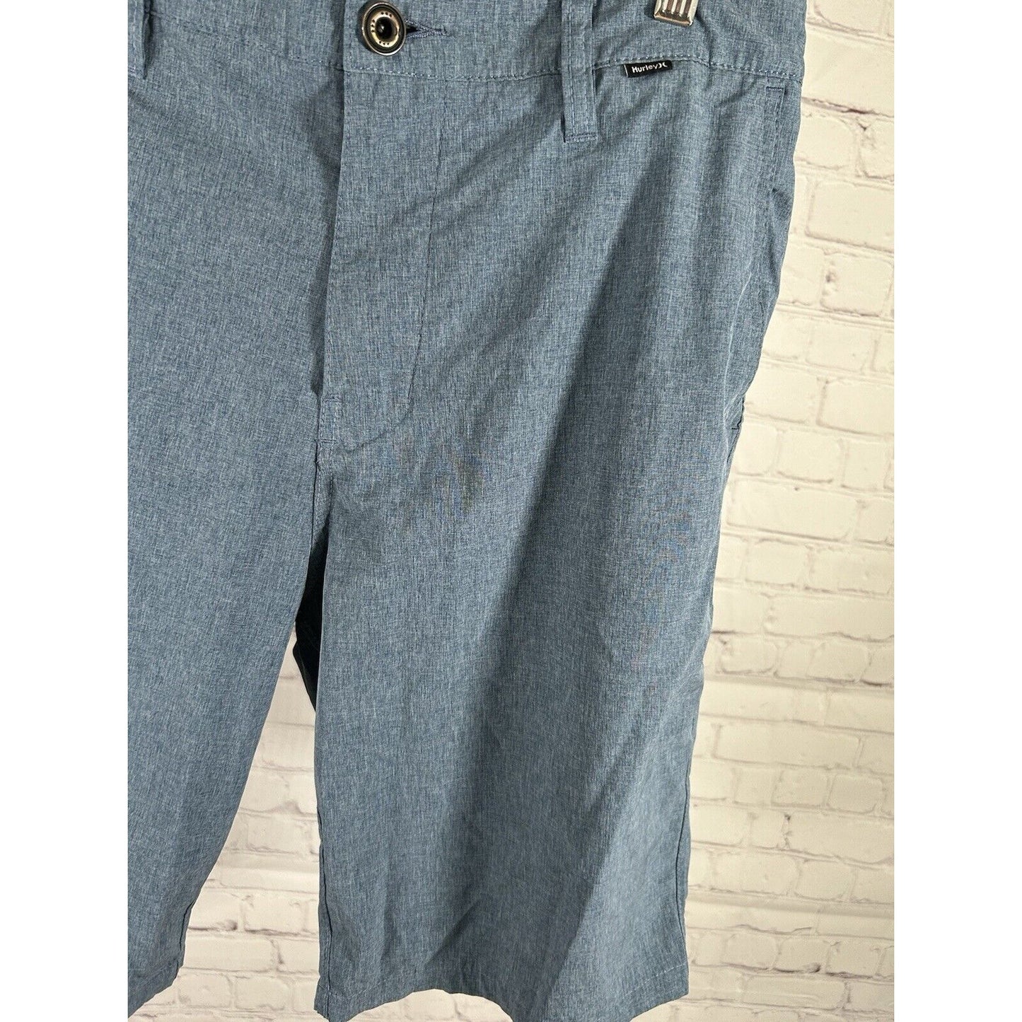 Hurley Phantom Blue Mid Rise Bathing Suit Swim Trunks Shorts Men’s 32 (32 x 10)