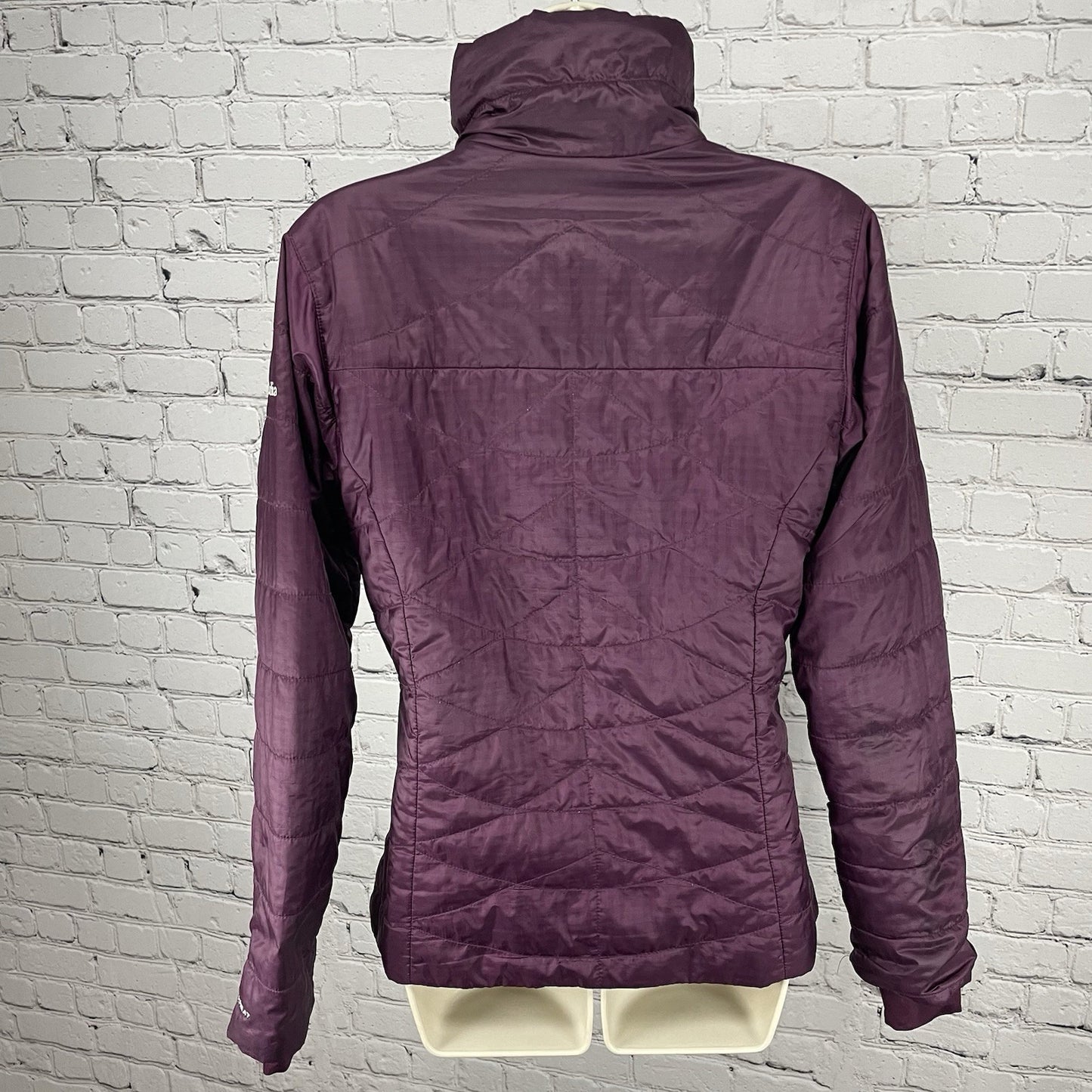Columbia Purple Quilted Omni Heat Insulated Zipped Jacket Pockets Size Small S
