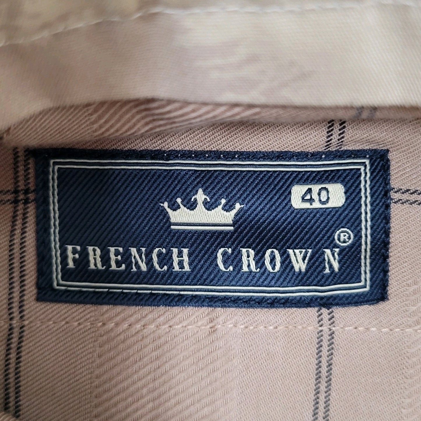 French Crown Tan Camo Double Breasted Vented Blazer Suit Size 48 Pants (40x30)