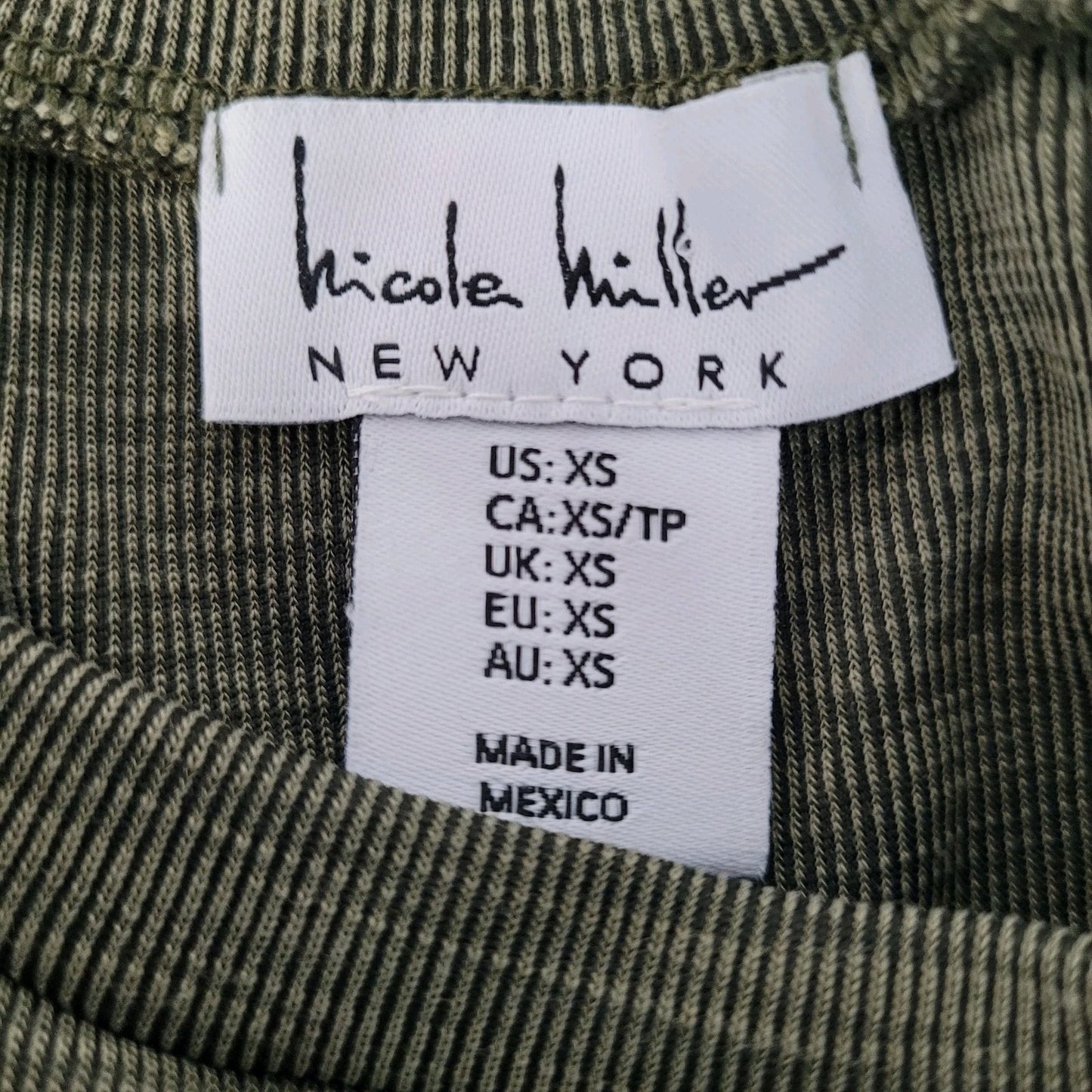 Nicole Miller Green Sleeveless Side Slits Unlined Maxi Tank Dress XS