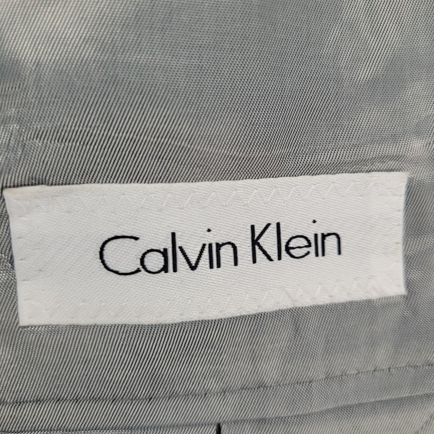 Calvin Klein Black 100% Wool 1 Button Double Vented Shawl Tuxedo Suit Jacket 42S