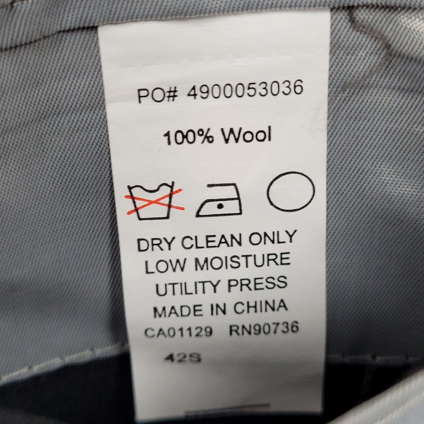 Calvin Klein Black 100% Wool 1 Button Double Vented Shawl Tuxedo Suit Jacket 42S