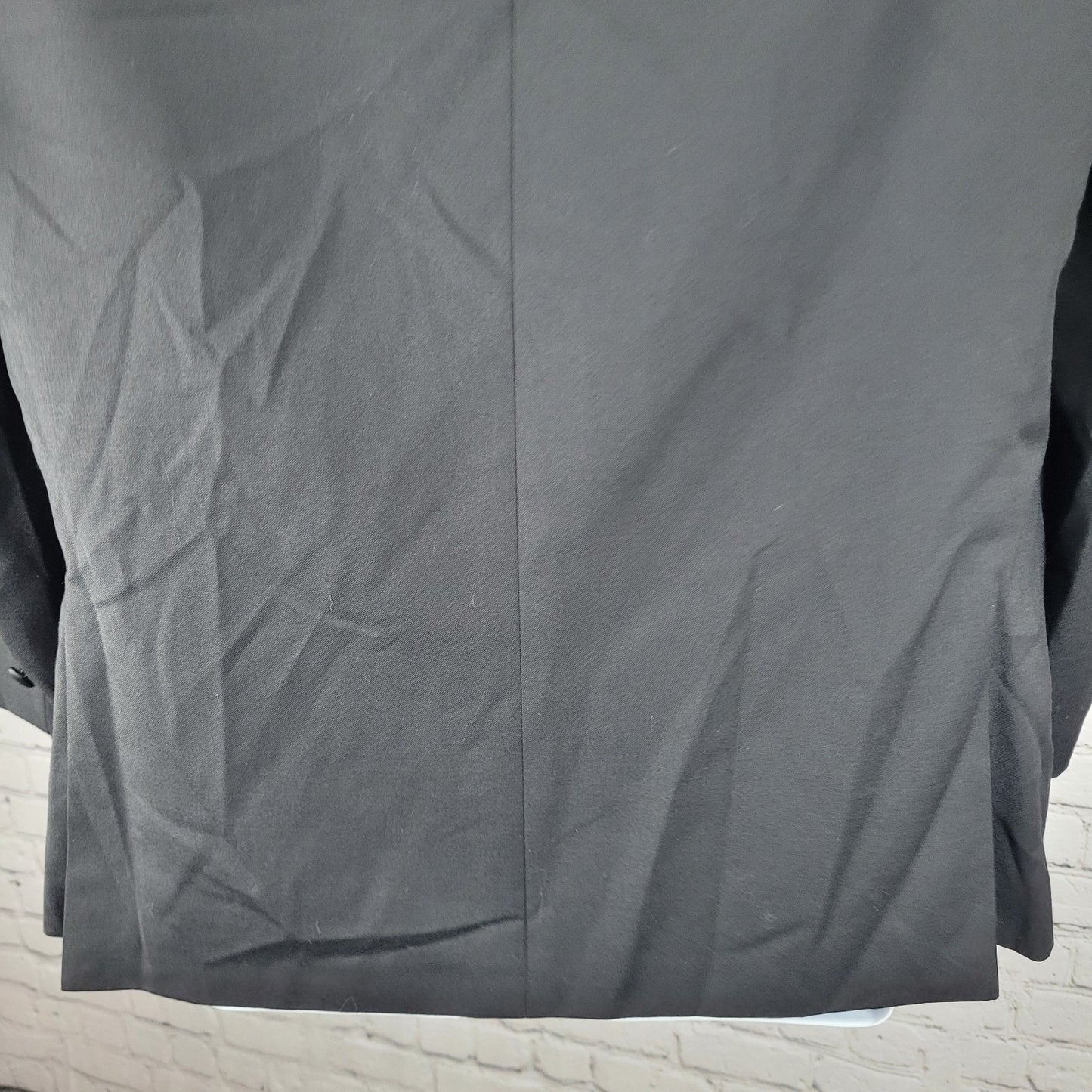 Calvin Klein Black 100% Wool 1 Button Double Vented Shawl Tuxedo Suit Jacket 42S