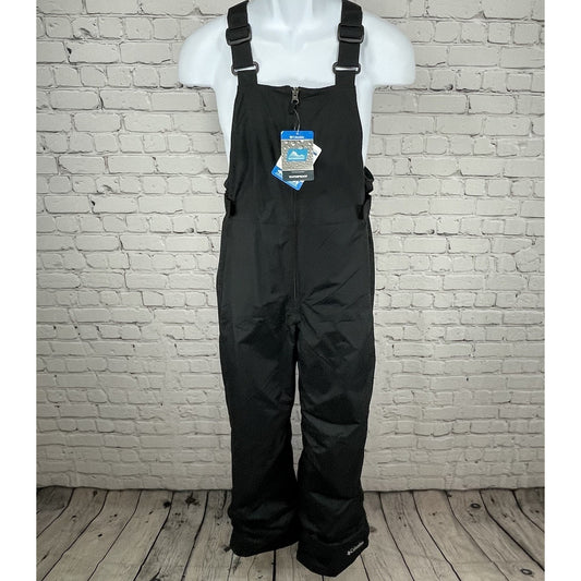 NWT Columbia Black Waterproof Insulated Zipped Out Grown Ski Bib Youth Size XL