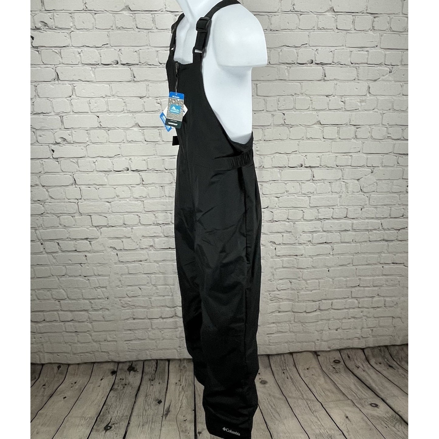 NWT Columbia Black Waterproof Insulated Zipped Out Grown Ski Bib Youth Size XL
