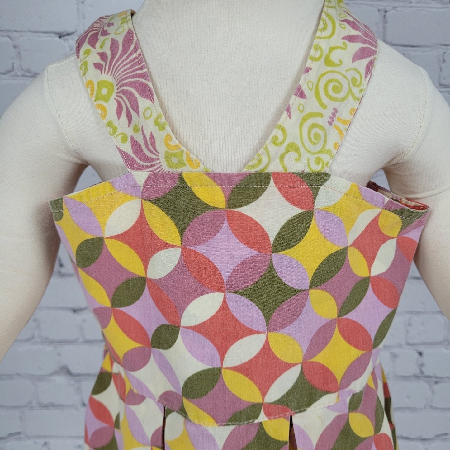 Ava Loves Olli Multicolor Print Adjustable Crossback Tie USA Made Dress Size 4T