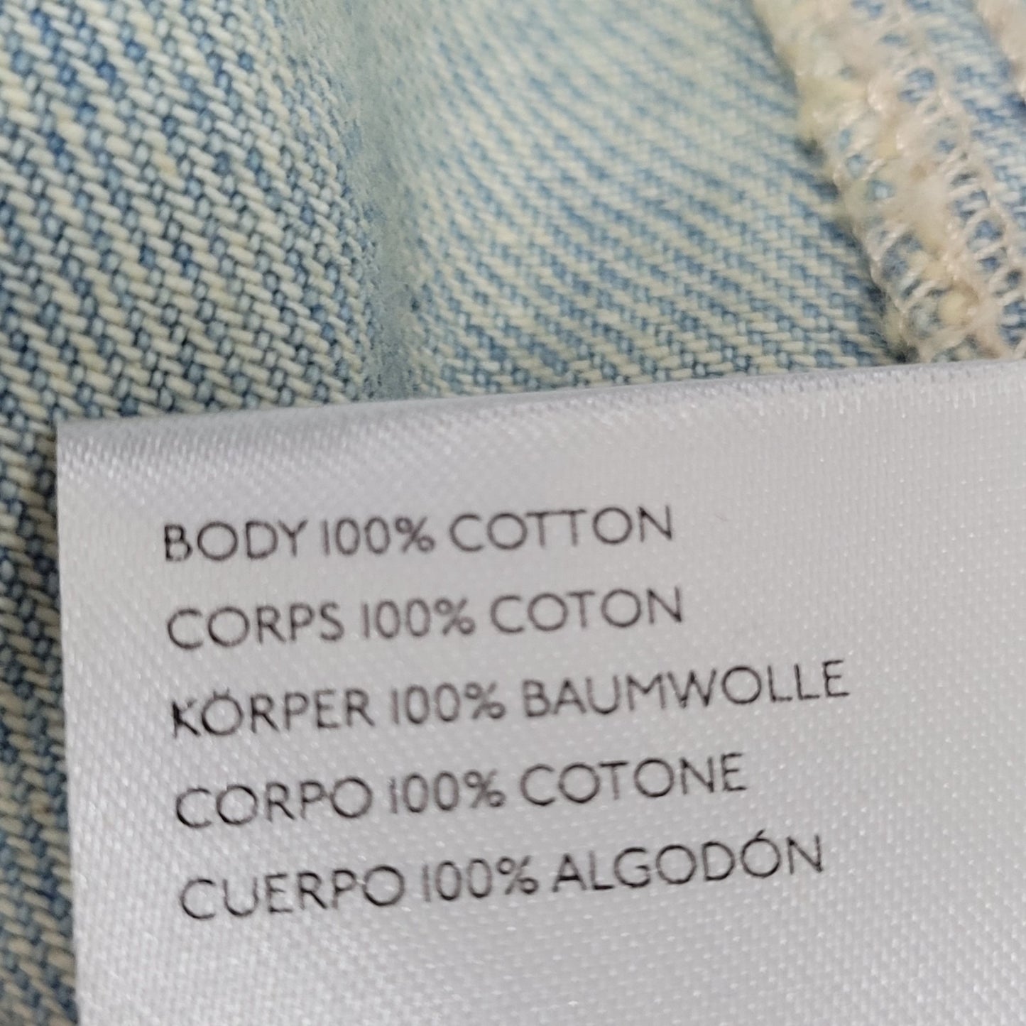 We The Free Blue 100% Cotton Denim Striped Overalls Jumpsuit Free People Large L