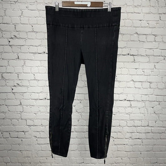 Pilcro & The Letterpress Black High Rise Denim Legging Zipped Size 31 (32x26)