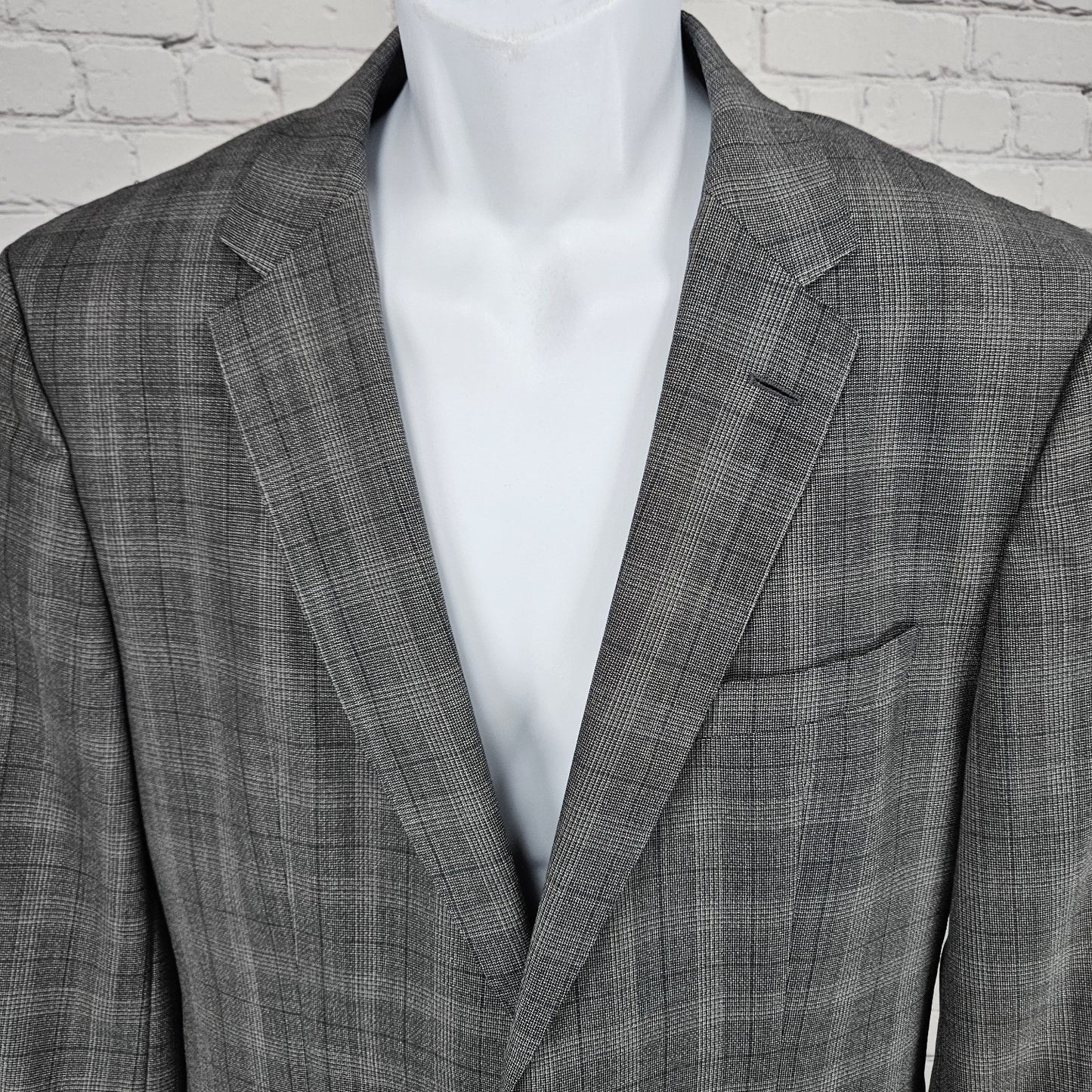 Hugo Boss Grey 100% Wool Guabello Super 130 2 Button Notch Blazer Sport Coat 40R
