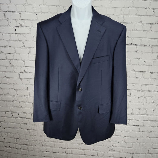 Canali Navy 100% Wool 2 Button Vented Notch Blazer Sport Coat Italy 56 US 46
