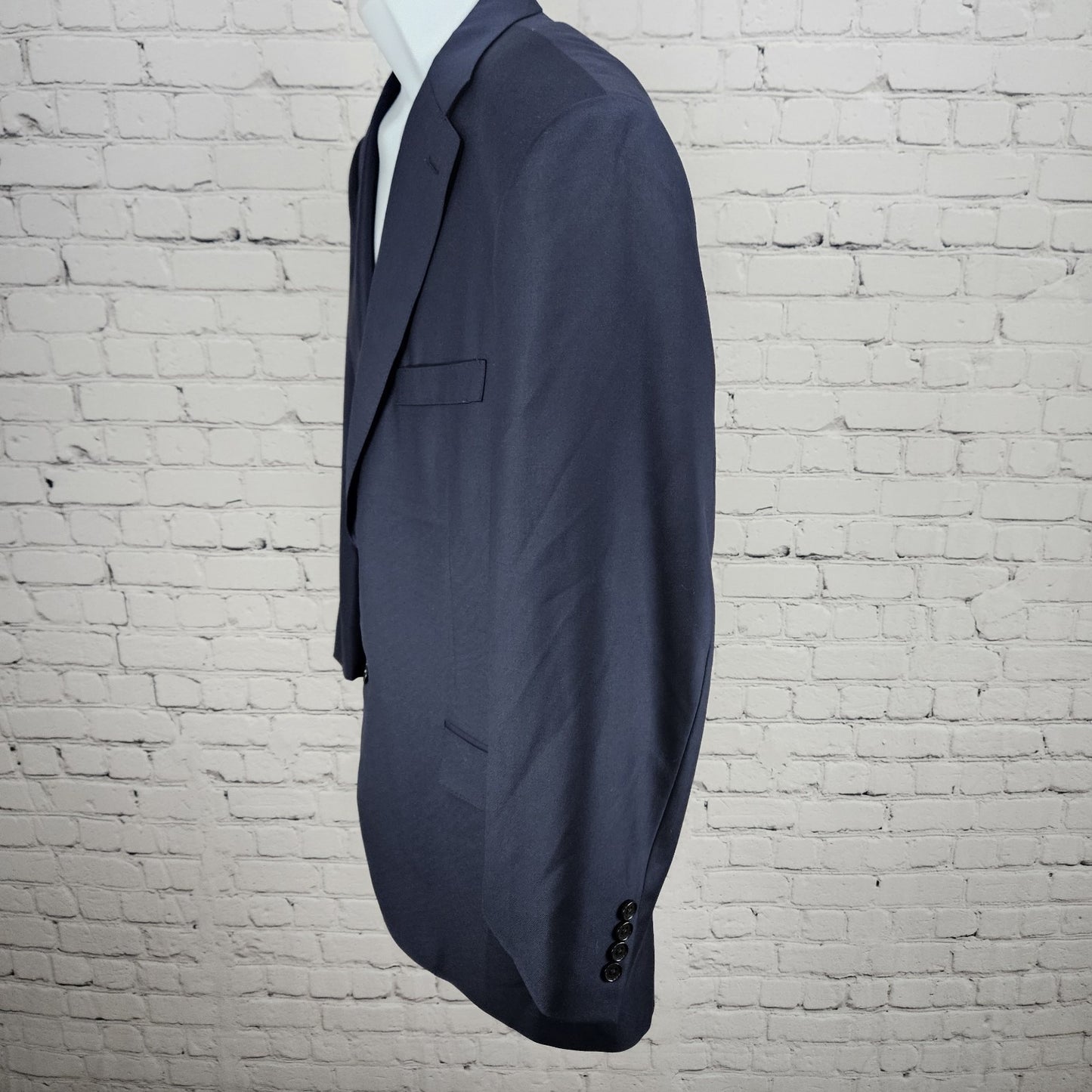 Canali Navy 100% Wool 2 Button Vented Notch Blazer Sport Coat Italy 56 US 46