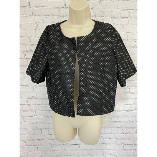 Glam Black Silver Layered Short Bell Sleeve Jacket S Small