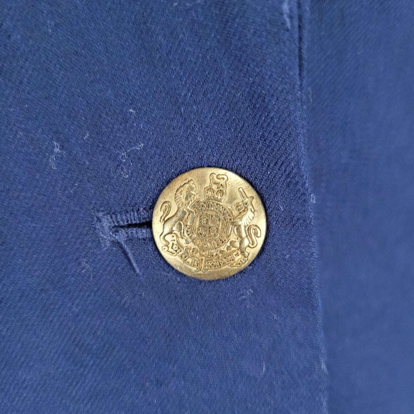 J.CREW Navy Wool Blend Stretch Gold Button Notch Blazer Suit Jacket Size 6