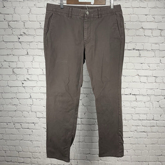Bonobos Muted Brown Straight Leg Slim Pants Size 34x30