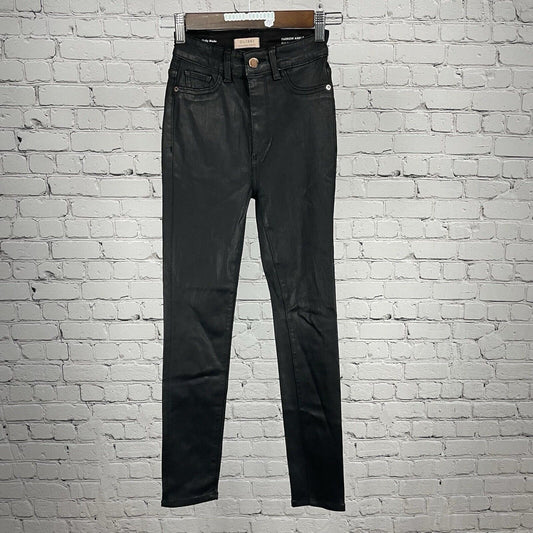 DL1961 Black Farrow Ankle High Rise Instasculpt Skinny Pants Size 23 (US 00)