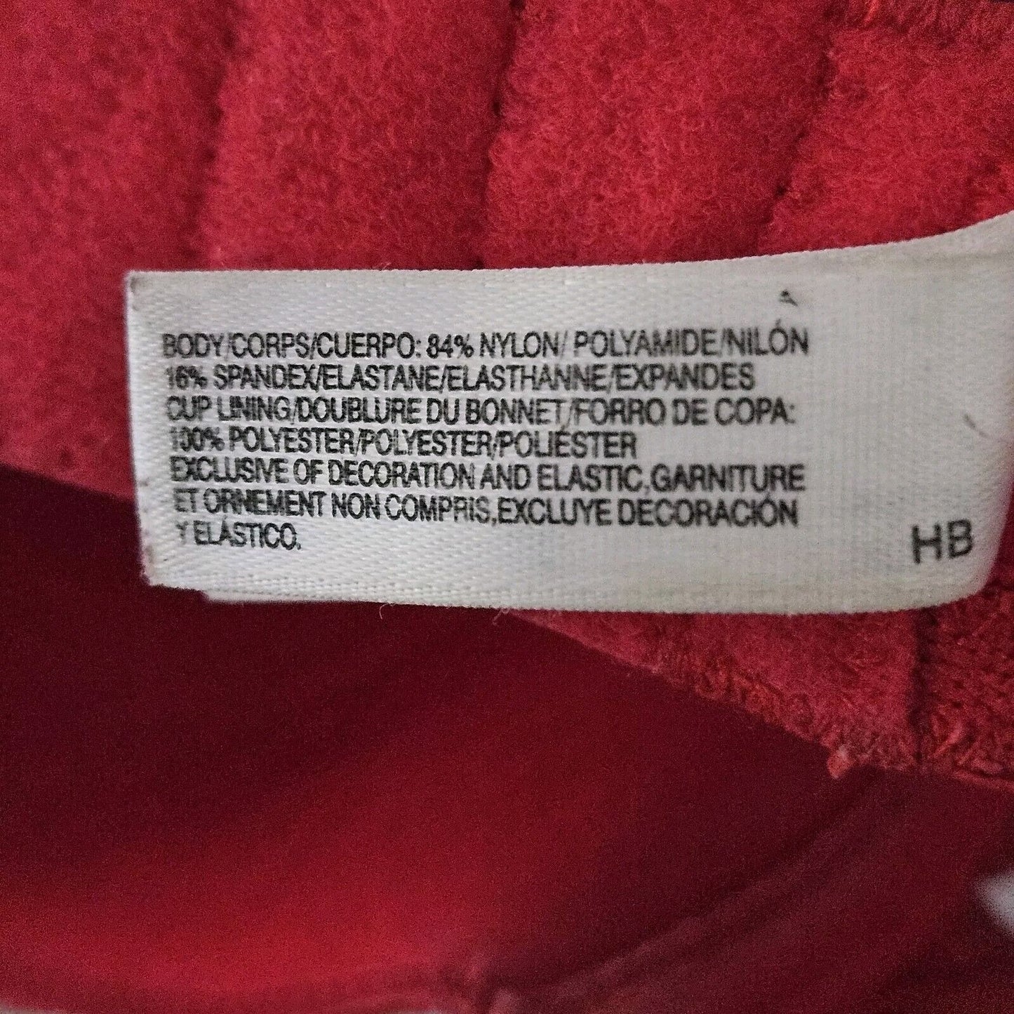 B Tempt'd Red Full Coverage Adjustable Strap Lined Underwire Bra Size 36D