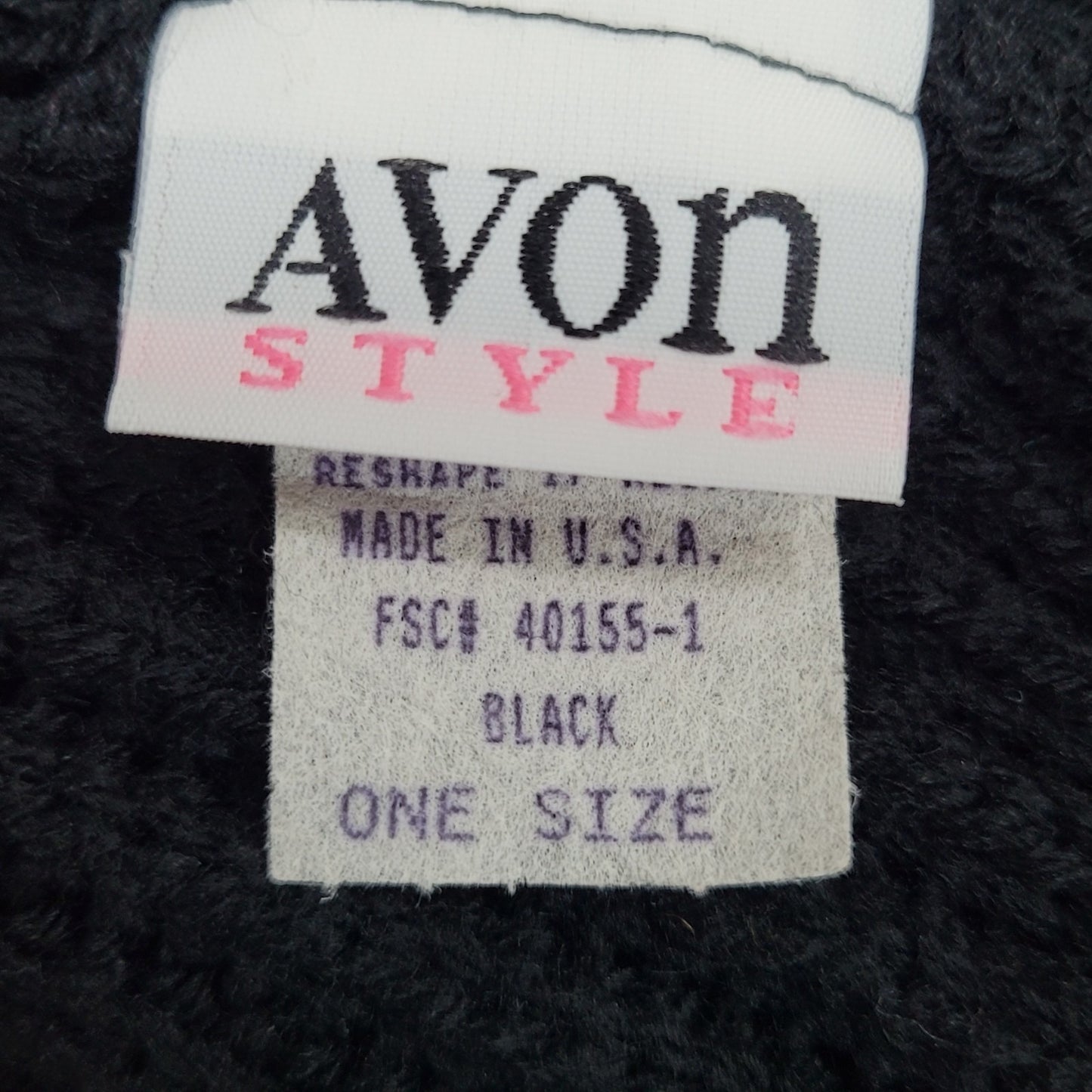 VTG Avon Style Black Knit Open Drapey Shawl Cape Sweater USA Made One Size