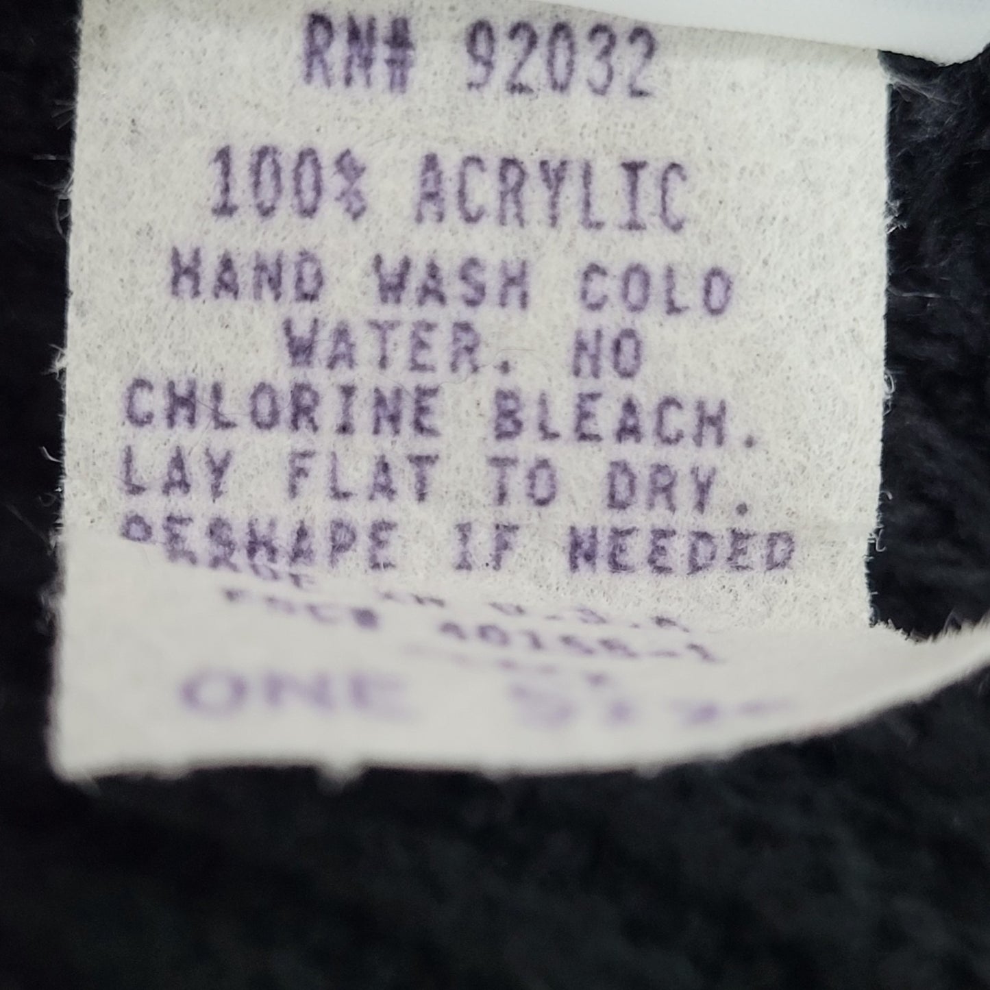 VTG Avon Style Black Knit Open Drapey Shawl Cape Sweater USA Made One Size