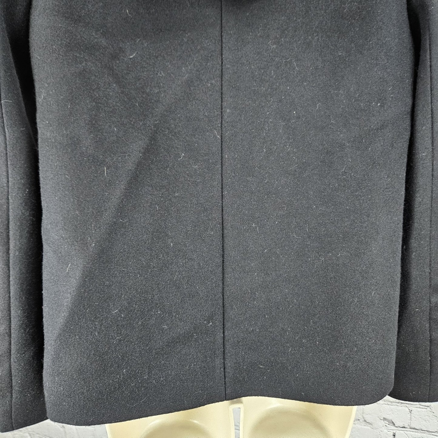 J. Crew Black Melton Wool Blend Full Zip Snap Hooded Lined Jacket Short Coat 4