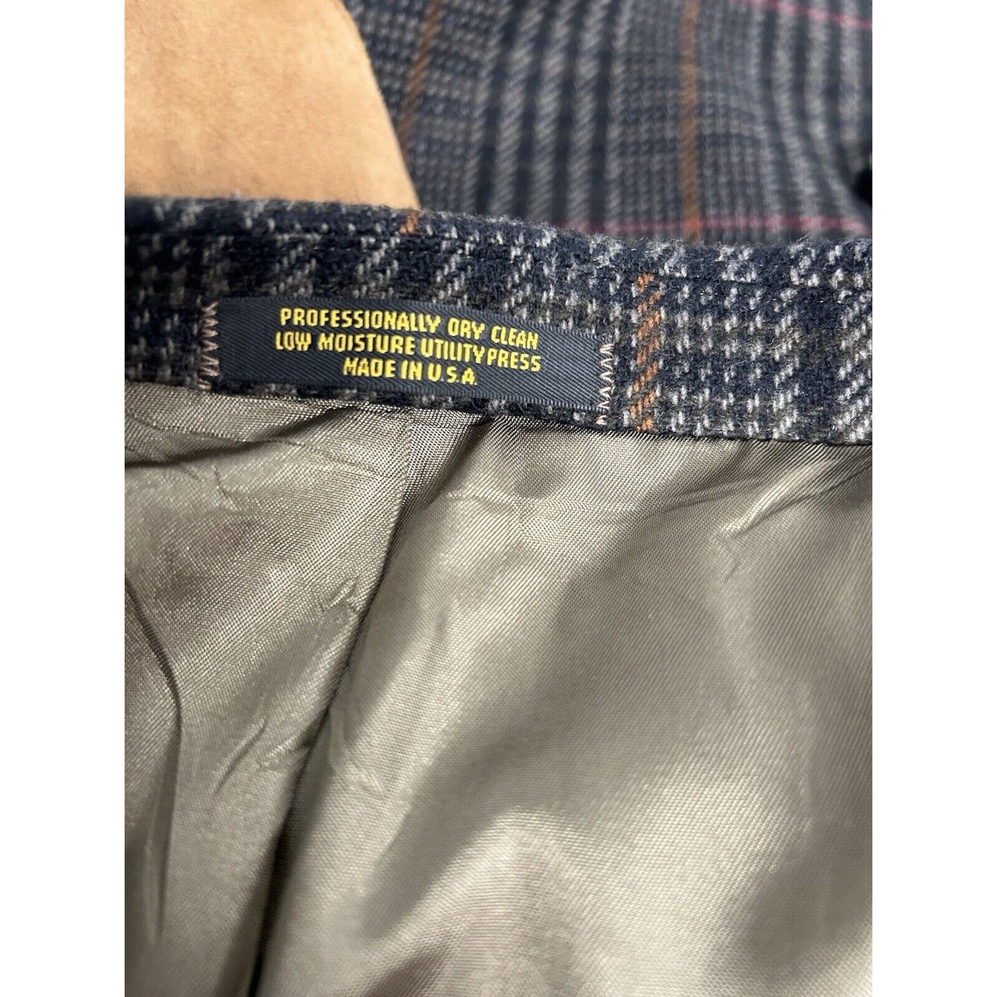 VTG Evan Picone 100% Wool Multicolored Plaid Two Button Blazer Jacket Men’s 40R