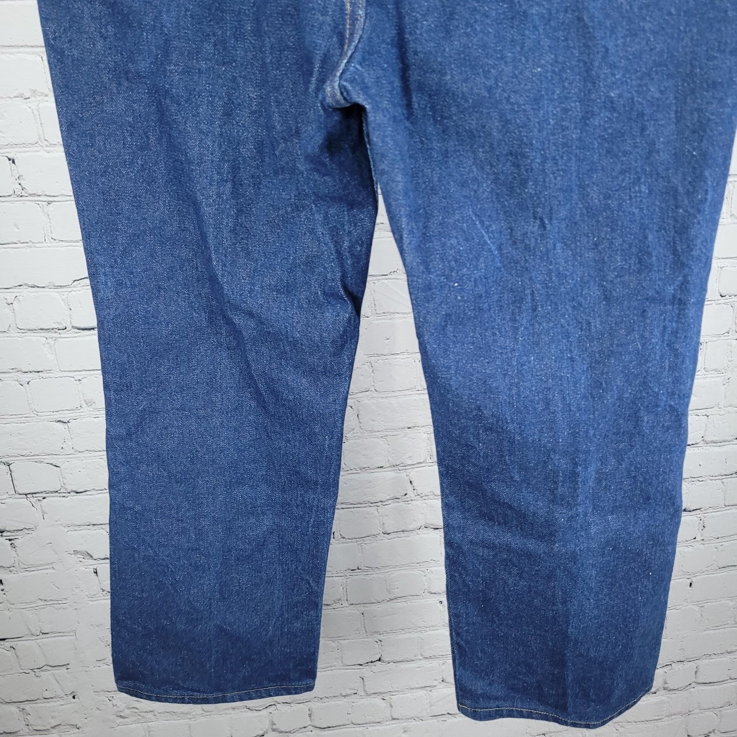 Wrangler Blue Denim 100% Cotton Straight Western Cowboy Jeans USA 38x30 (35x27)