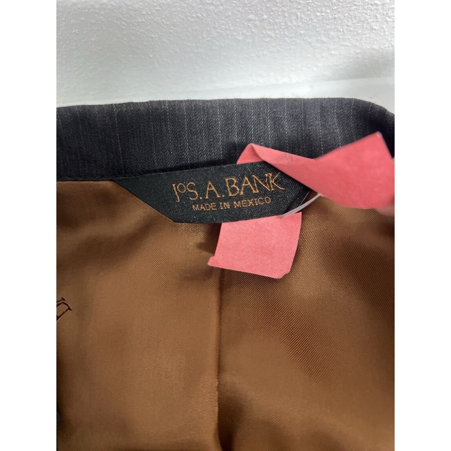 Jos A Bank Metropolitan Charcoal Pinstripe Blazer Slim Fit Cooper Lining 39RG