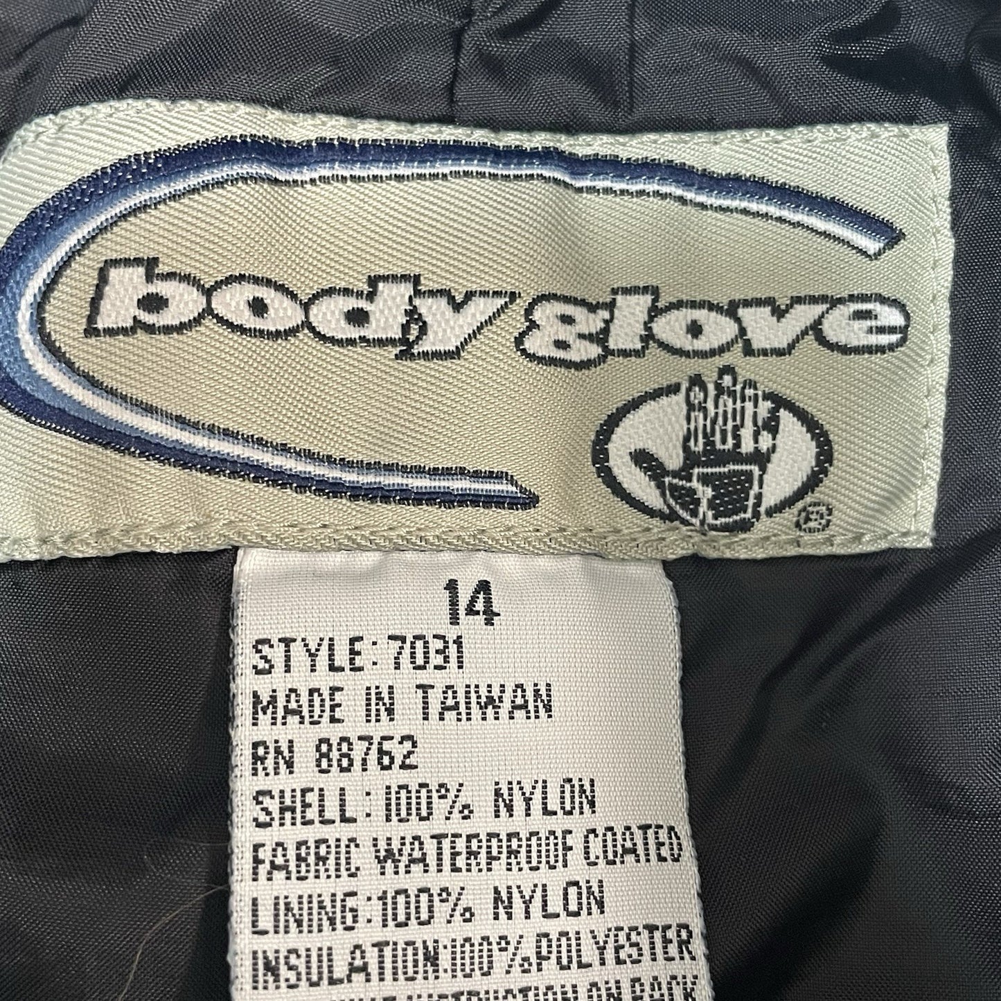 Body Glove Black Insulated Waterproof Ski Snow Pants Youth Size 14 (26x26)