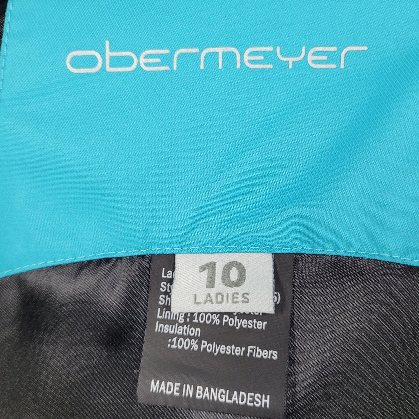 Obermeyer Blue DuPont ComforMax Classic Insulated Full Zip Ski Jacket Size 10