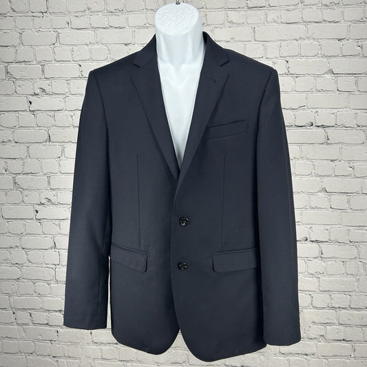 Prive Baroni Super 150s Blue Wool 2 Button Double Vent Sport Coat Men Size 38R