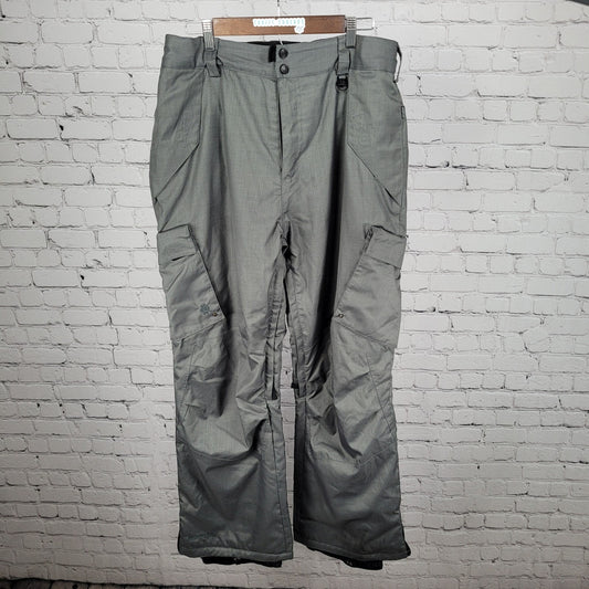 Boulder Gear Grey Adjustable Waist Insulated Snow Ski Pants Large L (36x31)