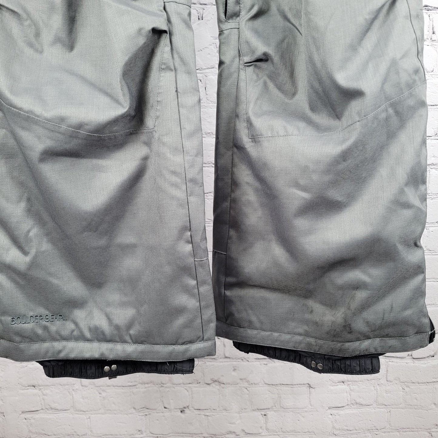 Boulder Gear Grey Adjustable Waist Insulated Snow Ski Pants Large L (36x31)