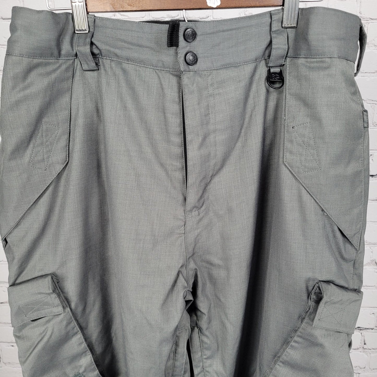 Boulder Gear Grey Adjustable Waist Insulated Snow Ski Pants Large L (36x31)