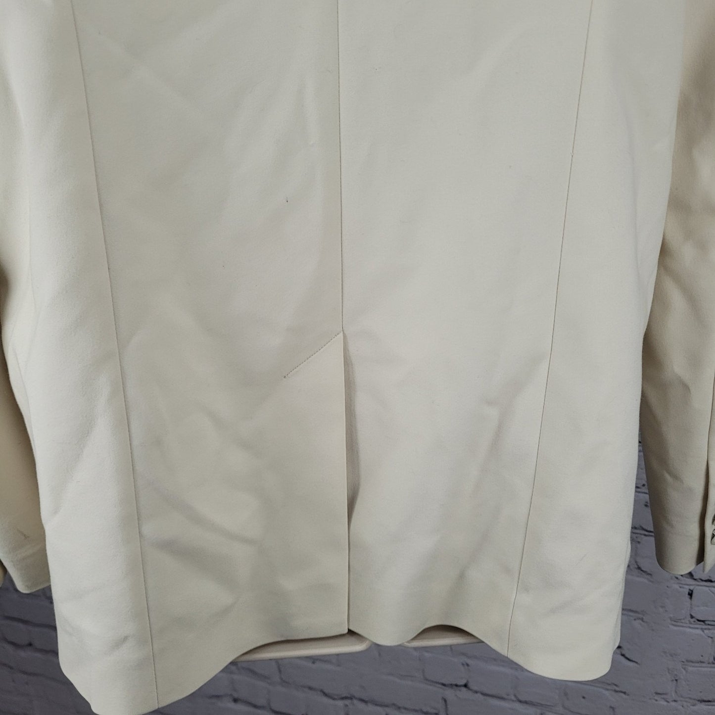 Good American Bone Ivory Double Breasted Stretch Notch Blazer Suit Jacket 2