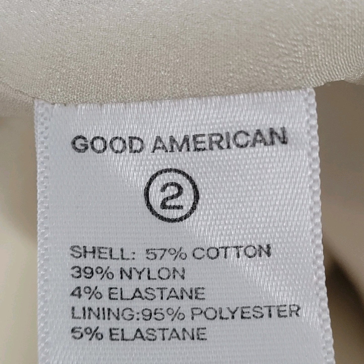 Good American Bone Ivory Double Breasted Stretch Notch Blazer Suit Jacket 2
