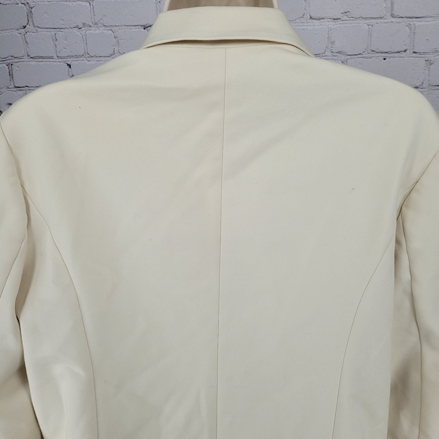 Good American Bone Ivory Double Breasted Stretch Notch Blazer Suit Jacket 2