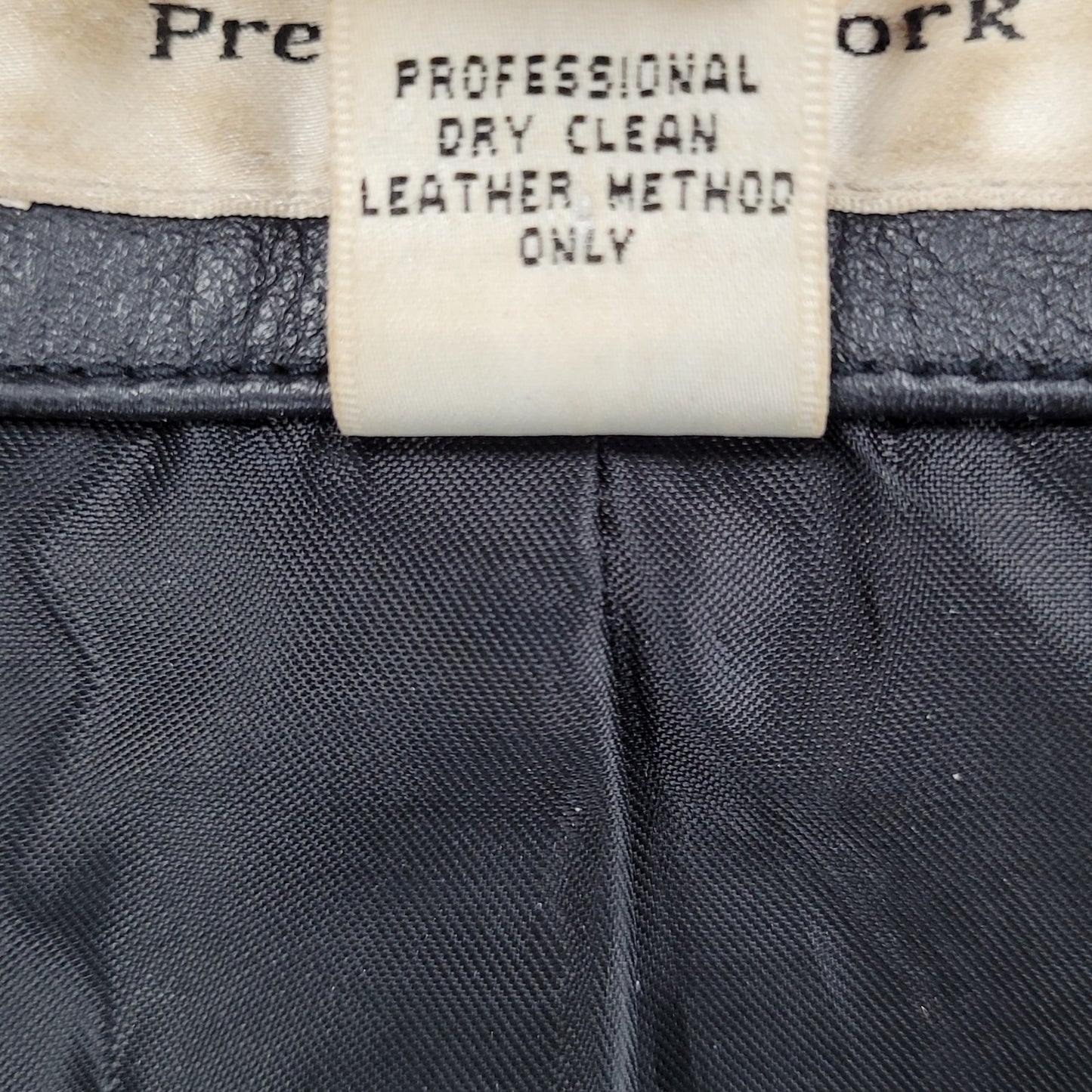 Preston & York Black Genuine Leather Buttoned Pockets Jacket Size Medium M