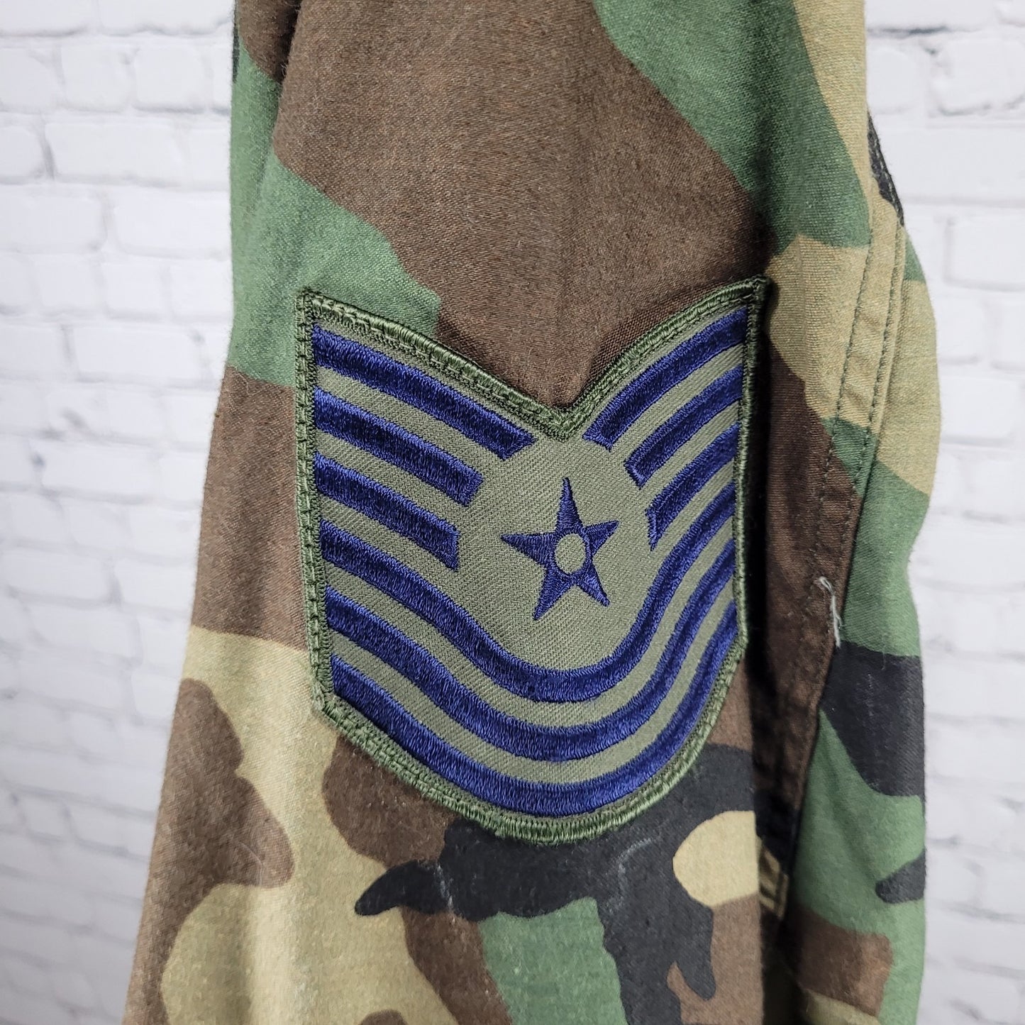 US Air Force Camo Tactical Air CommanField Coat Military Jacket Hooded Small S R