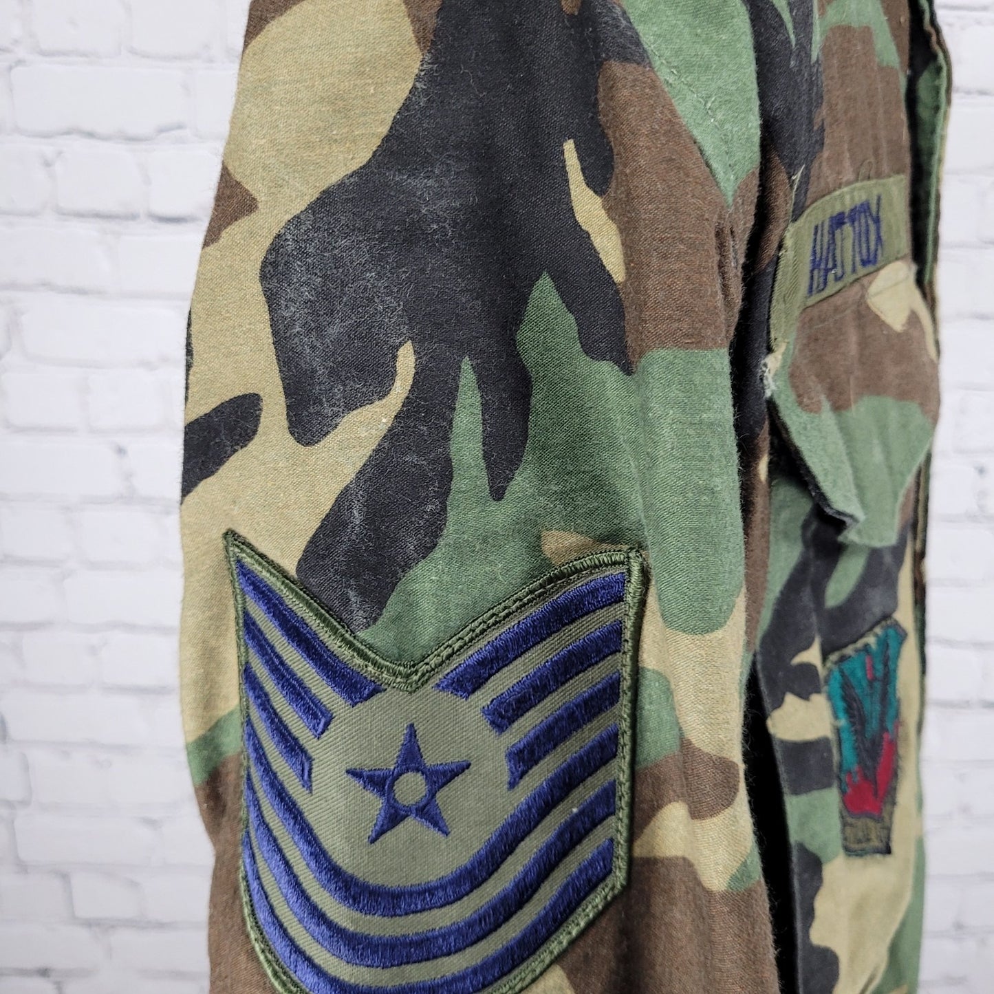 US Air Force Camo Tactical Air CommanField Coat Military Jacket Hooded Small S R
