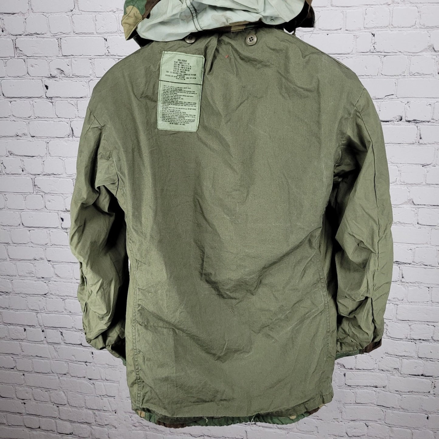 US Air Force Camo Tactical Air CommanField Coat Military Jacket Hooded Small S R
